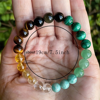 Wealth bracelet for men and women natural stone bracelet citrine dolomite malachite random pattern string